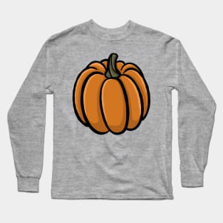 Cute pumpkin cartoon simple minimal cartoon gourd Digital illustration Long Sleeve T-Shirt